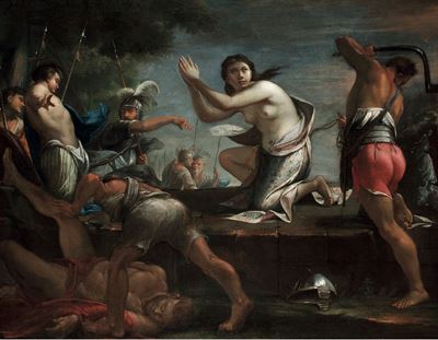 Scuola Bolognese degli Inizi del XVII Secoloscena di Martirio di Santa Caterina