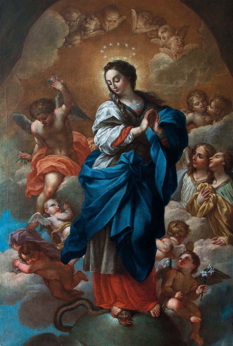 Carlo Maratta (Camerano 1625 - Roma 1713) Vergine Assunta  - Asta Dipinti Antichi - I - Cambi Casa d'Aste