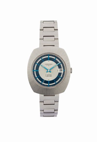 Longines, Admiral Automatic, Orologio da Polso, in Acciaio, Automatico, Impermeabile con Datario ...