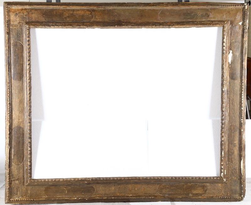 Grande cornice in legno laccato e dorato, XVII secolo  - Auction Asta a Tempo antiquariato - II - Cambi Casa d'Aste