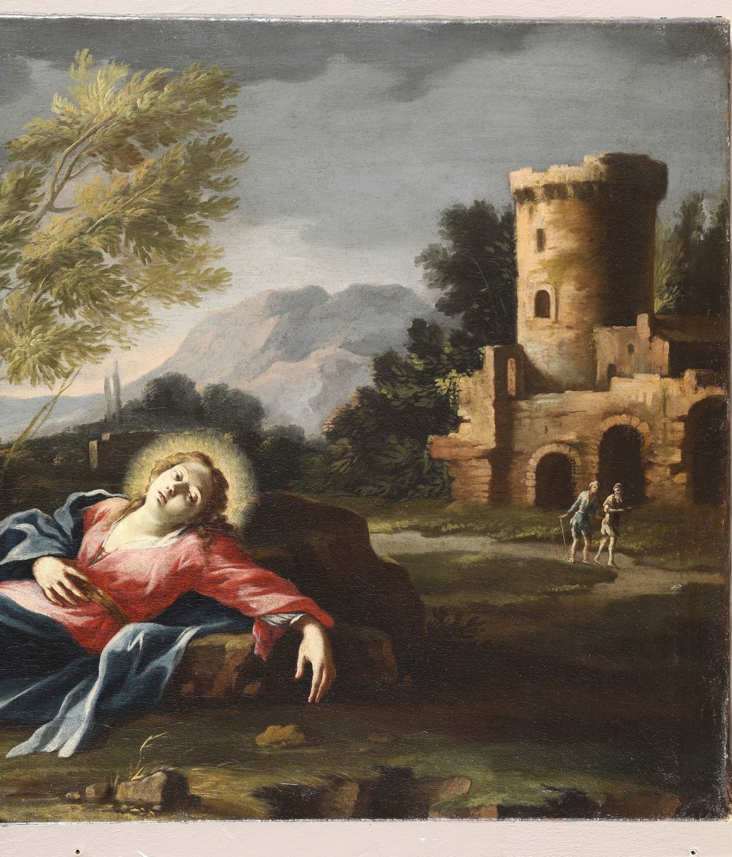 Francesco Soderini (firenze 1673 - Roma 1735)santa Barbara con il Padre Colpito dal Fulmine