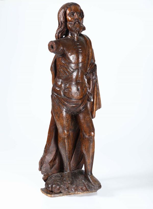 Figura di Cristo il legno scolpito, scultore barocco italiano del XVIII secolo