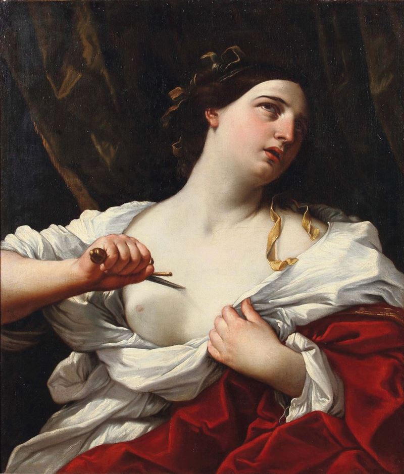 Guido Reni (Bologna 1575-1642) Il suicidio di Lucrezia romana  - Asta Dipinti Antichi - I - Cambi Casa d'Aste