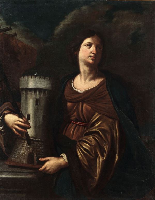 Giovanni Francesco Barbieri detto il Guercino (Cento 1591 - Bologna 1666), scuola di Santa Barbara