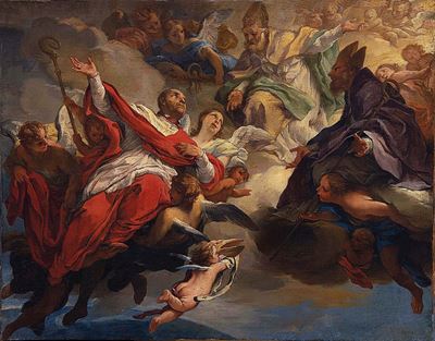 Andrea Lanzani (milano 1641- 1712)apoteosi di San Carlo Borromeo