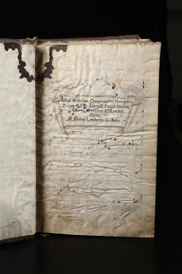Antifonario su pergamena. Genova, Sec.XVI (1590). 151 fogli.