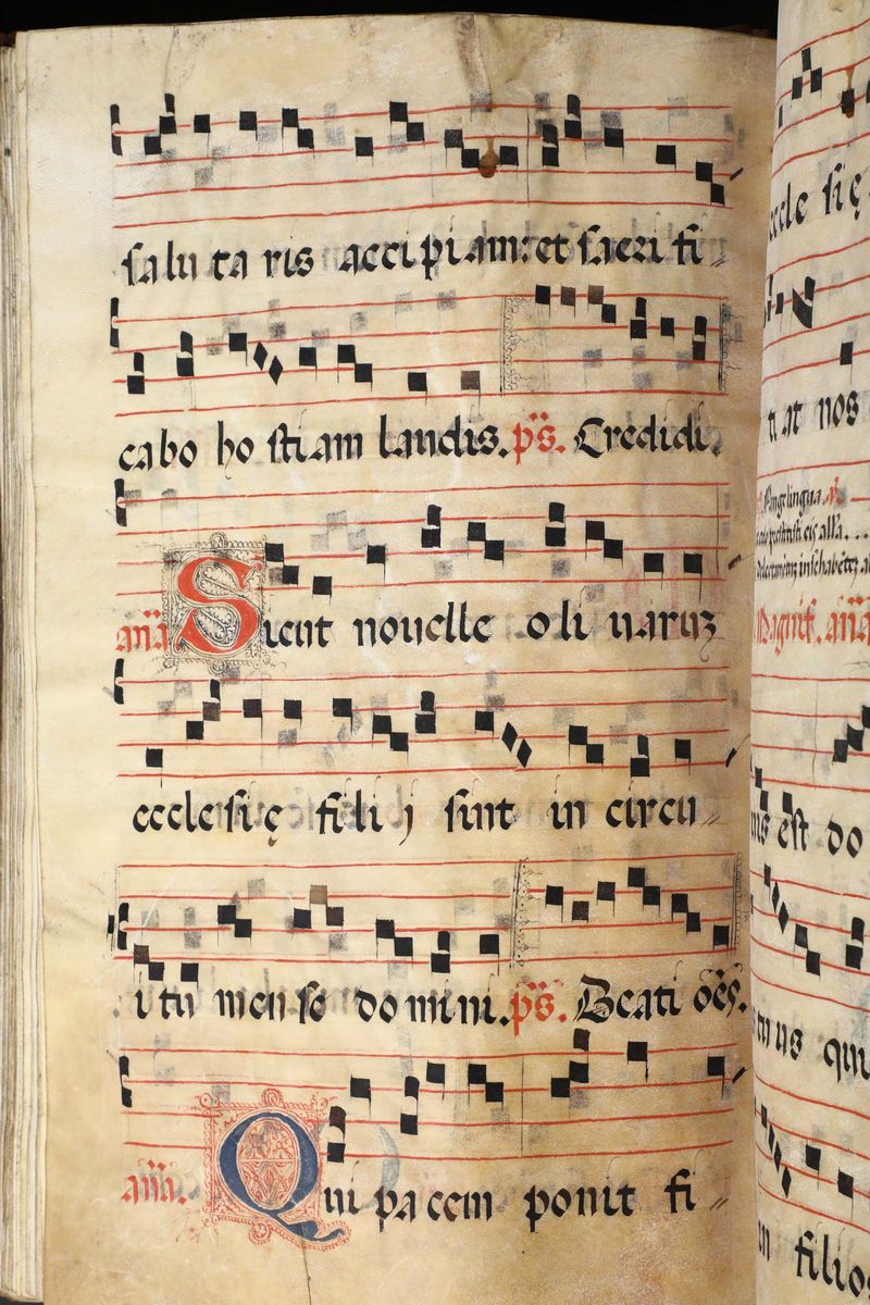Antifonario su Pergamena. Genova, sec.XVI (1590). 151 Fogli.