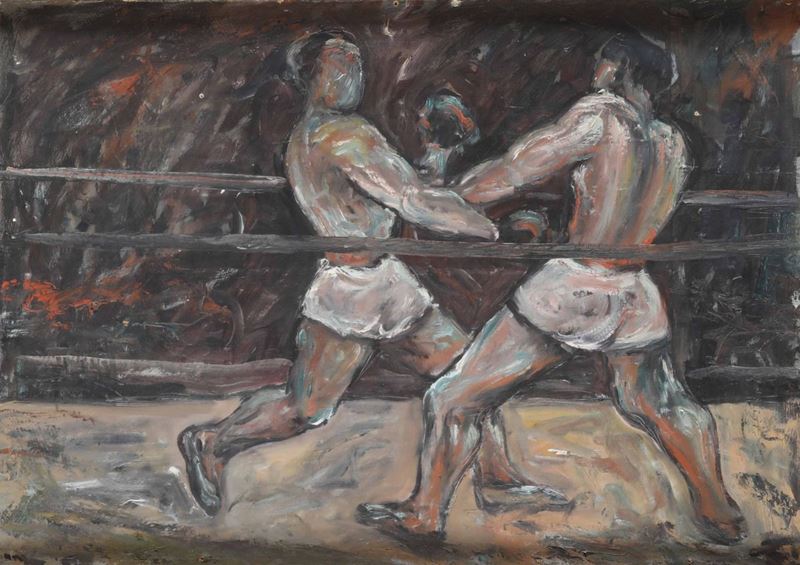 Cesare Andreoni (1903-1961) Boxe  - Asta Lo Sport nell'Arte - Cambi Casa d'Aste