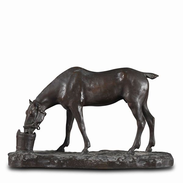 Cavallo che si abbevera, XIX secolo