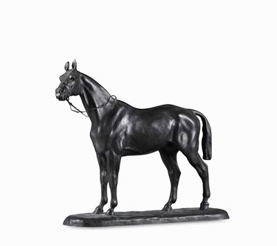 Gaston D'illiers (1876-1932)cavallo con Finimenti
