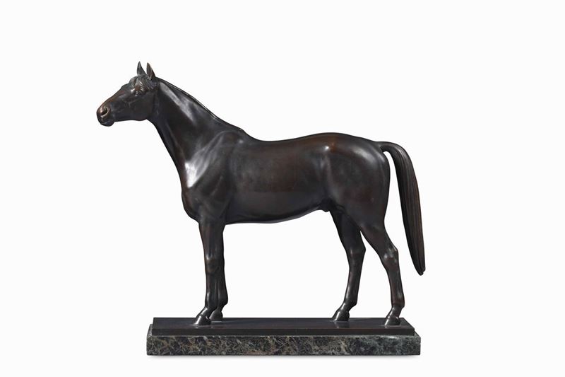 Carl August Brasch (1866-?) Cavallo  - Asta Lo Sport nell'Arte - Cambi Casa d'Aste