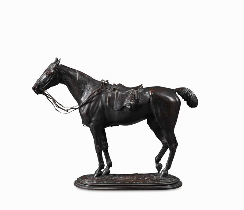 John Willis-Good (1845-1879) Cavallo con finimenti  - Auction Sporting Art - Cambi Casa d'Aste