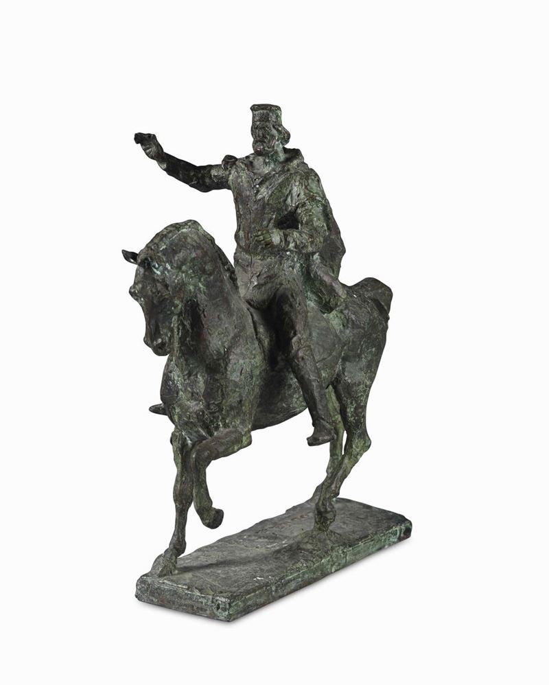 Florin Codre (1943) Garibaldi a cavallo  - Asta Lo Sport nell'Arte - Cambi Casa d'Aste