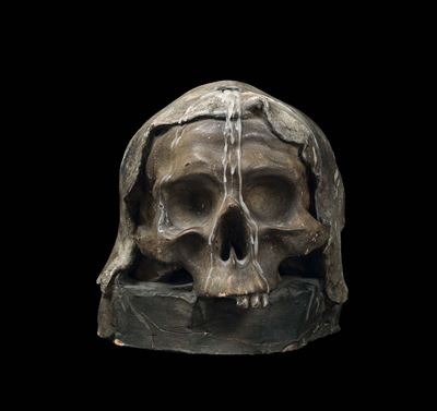 Memento Mori. Terracotta Policroma. Plasticatore del XVIII-XIX Secolo
