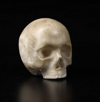 Memento Mori in Marmo Bianco. Manifatturta del XVIII Secolo