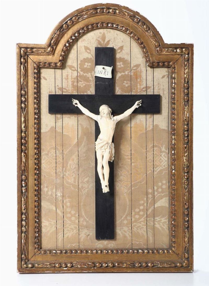 Cristo crocifisso in avorio, XVII secolo  - Asta Asta a Tempo Scultura - Cambi Casa d'Aste