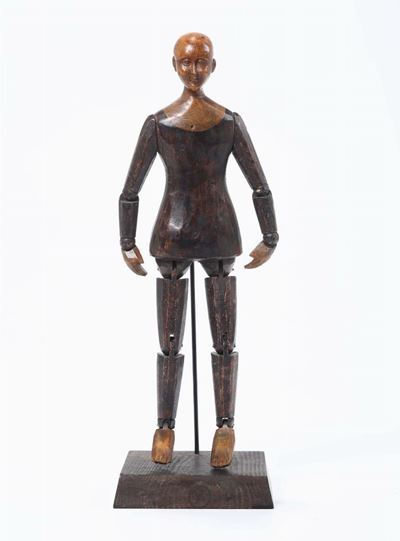 Manichino Anatomico Snodabile in Legno, XIX Secolo