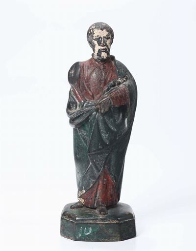 Santo e Diacono in Legno Policromo, Intagliatore del XVII-XVIII Secolo