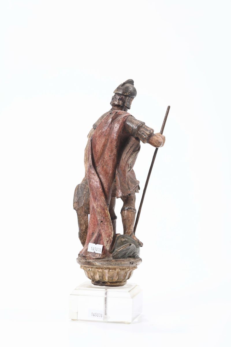 S.giorgio in Legno Policromo, Italia XVII Secolo