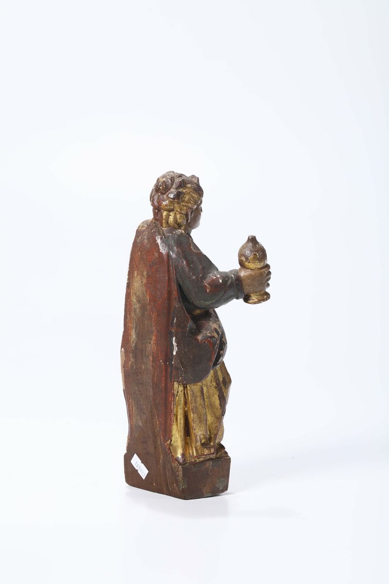Maria Maddalena in Legno Policromo e Dorato, Scultore Barocco del XVII Secolo
