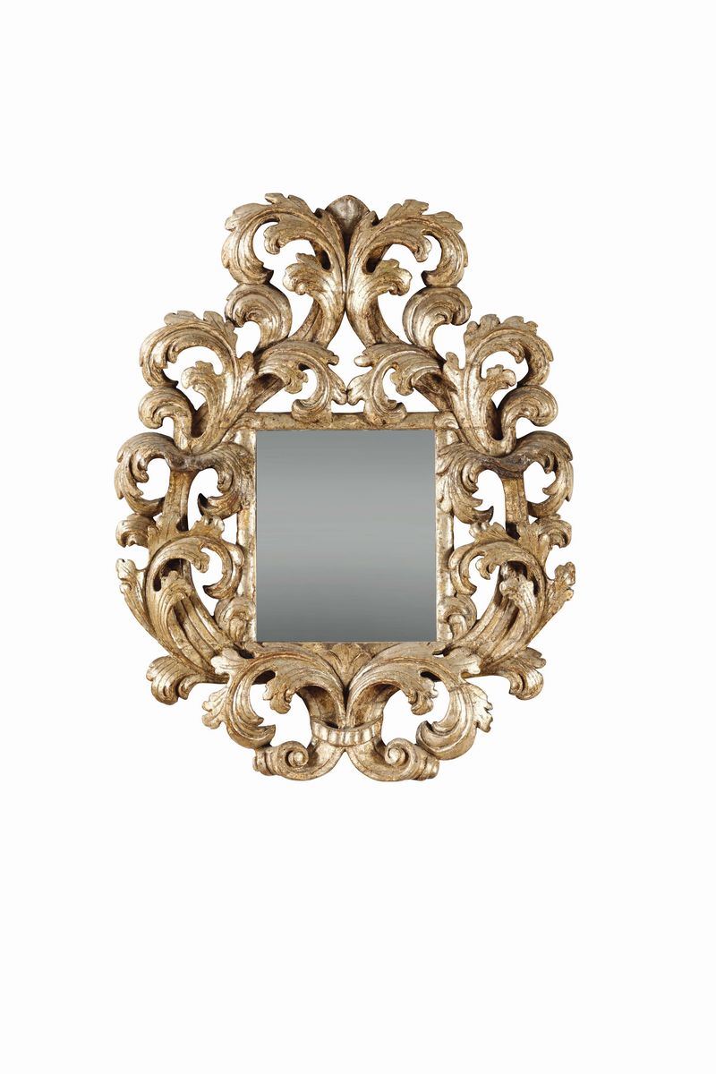 Specchiera in legno intagliato e dorato a mecca, XVIII secolo  - Auction Fine Art - Cambi Casa d'Aste