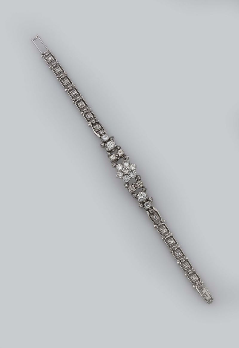 Diamond and 14Kt gold bracelet  - Auction Fine Jewels - II - Cambi Casa d'Aste