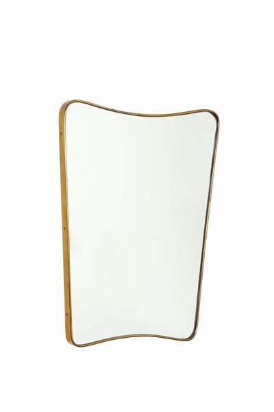 Specchiera con Cornice in Ottone. Prod. Italia, 1950 Ca.