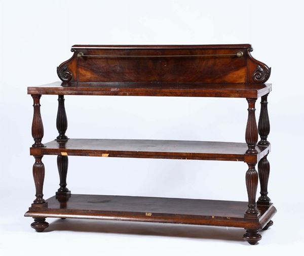 Etagere in mogano, XIX secolo