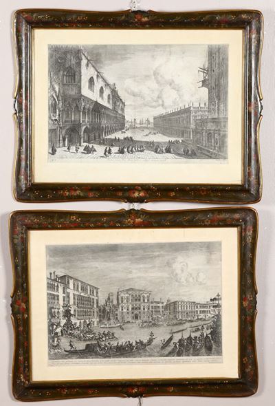 Michele Marieschi, Coppia di Stampe con Vedute di Venezia