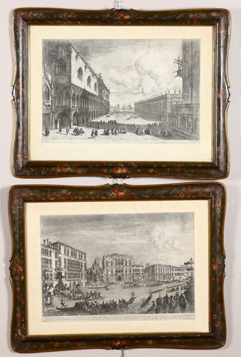 Michele Marieschi, coppia di stampe con vedute di Venezia  - Auction Asta a Tempo antiquariato - II - Cambi Casa d'Aste