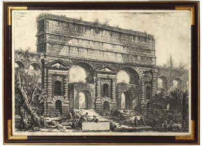 Piranesi, Stampa Raffigurante la Veduta del Monumento Eretto Dall'imperatore Tito Vespasiano