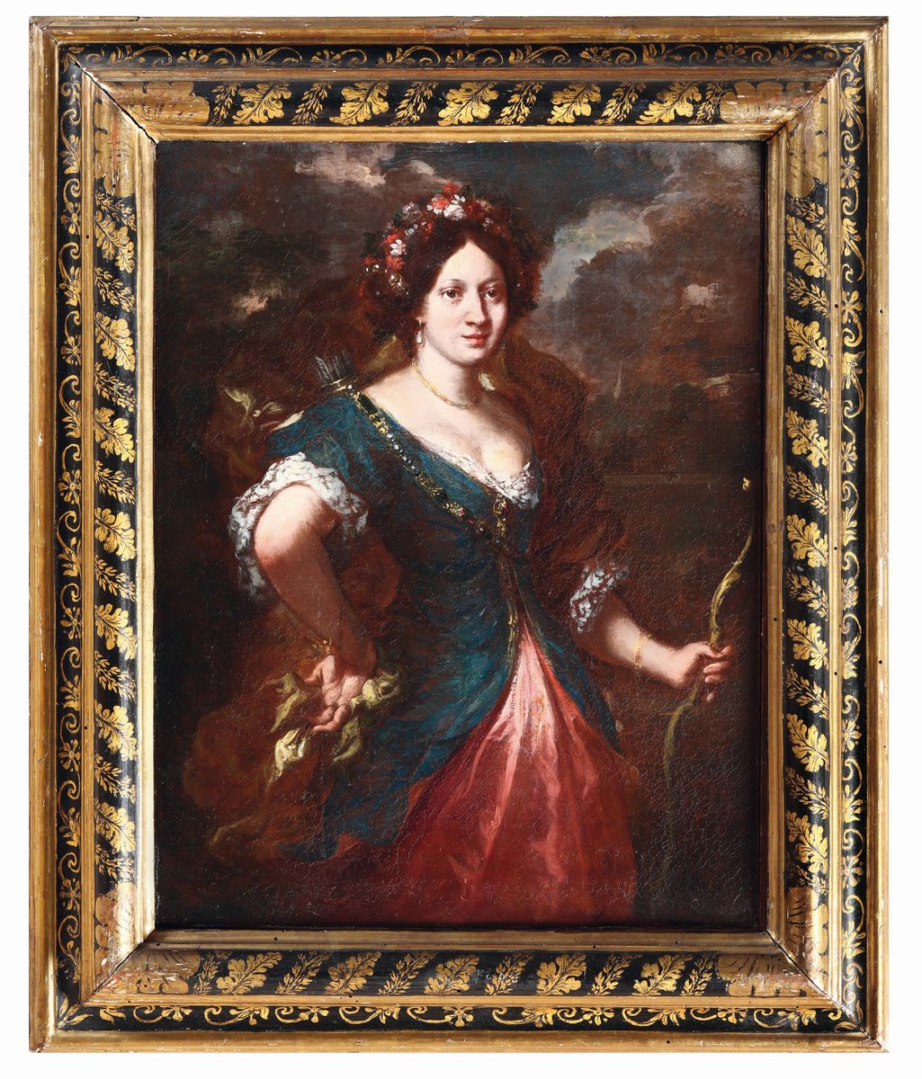 Scuola Romana della Fine del XVII Secolonobildonna in Veste di Diana