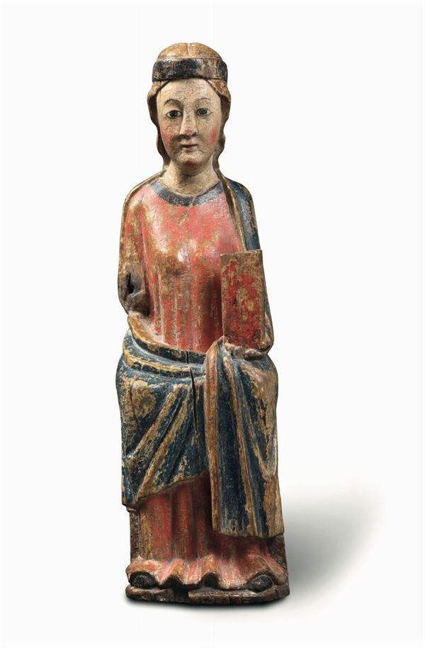 Sedes Sapientiae il legno policromo, Spagna probabile XV secolo