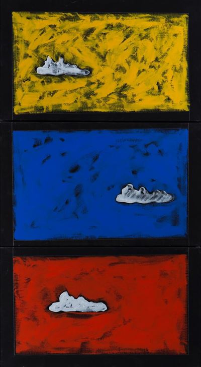 Tano Festa (1938-1988)tricromia del Cielo, 1985