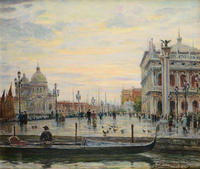 Berto Ferrari (1887 - 1965)venezia Dopo la Pioggia, 1937