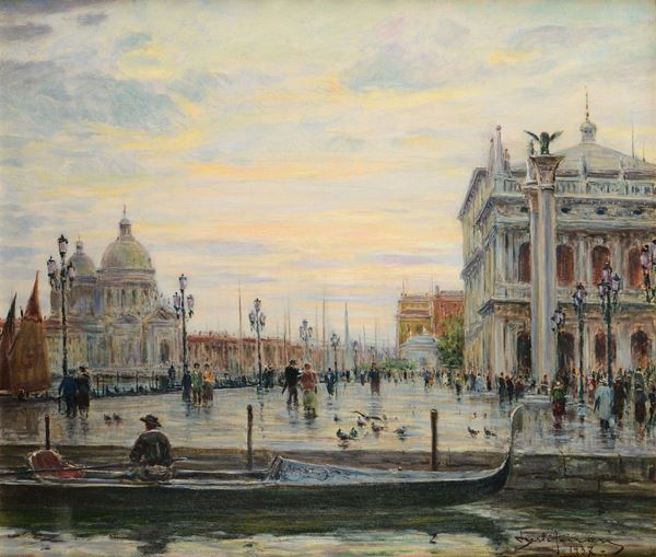 Berto Ferrari (1887 - 1965) Venezia dopo la pioggia, 1937