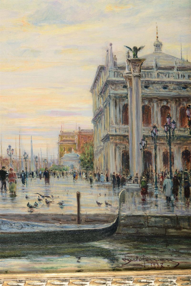 Berto Ferrari (1887 - 1965)venezia Dopo la Pioggia, 1937