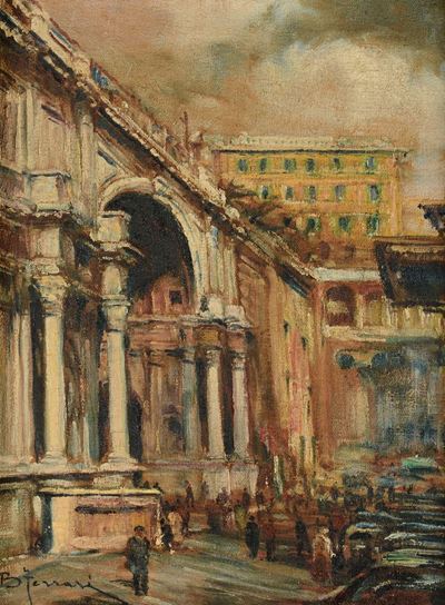 Berto Ferrari (1887 - 1965)ponte Monumentale a Genova