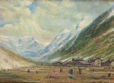 Berto Ferrari (1887 - 1965)prime Semine (seminatrici Alpine)