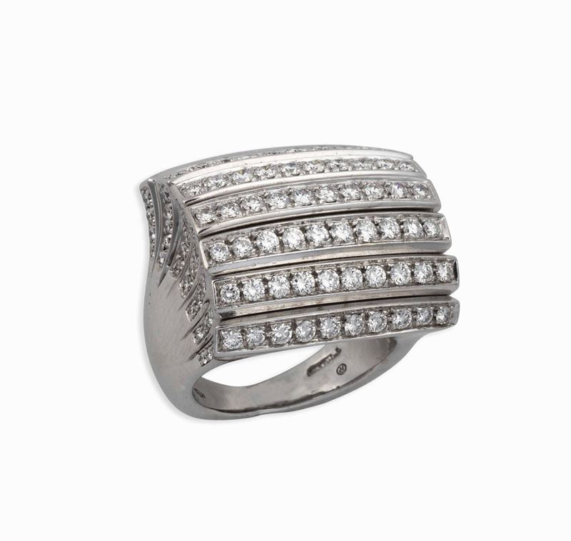Salvini. Anello con diamanti taglio brillante  - Auction Vintage, Jewels and Bijoux - Cambi Casa d'Aste