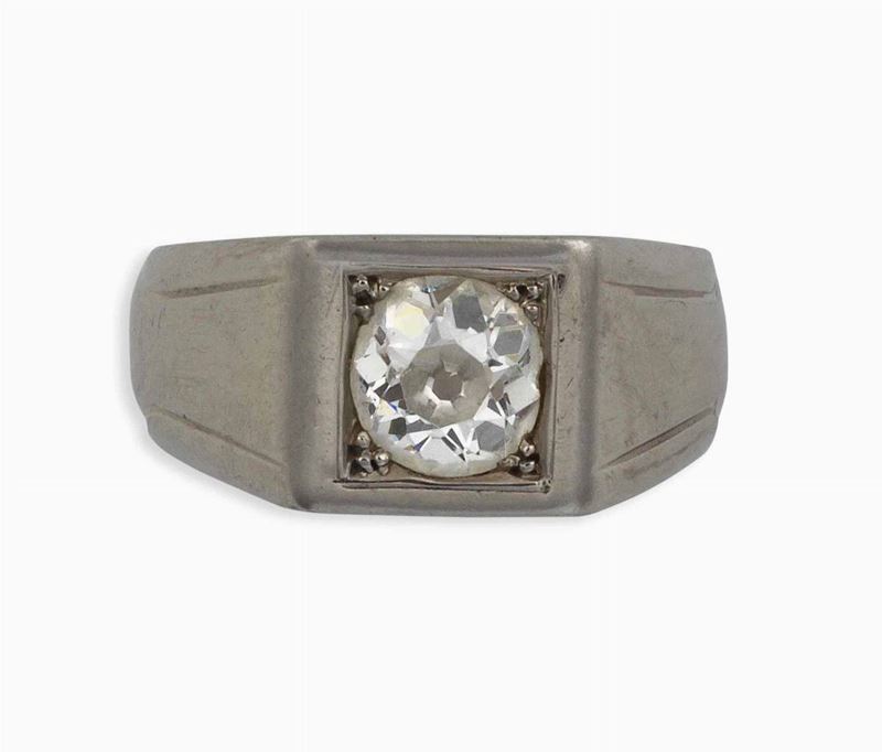 Anello con diamante di vecchio taglio di ct 0,95 circa  - Auction Vintage, Jewels and Bijoux - Cambi Casa d'Aste