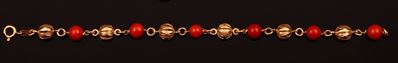 Bracciale con Boules di Corallo Rosso