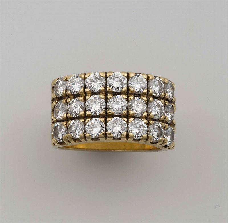 Anello con diamanti per ct 3,15 circa  - Asta Fine Jewels - Cambi Casa d'Aste