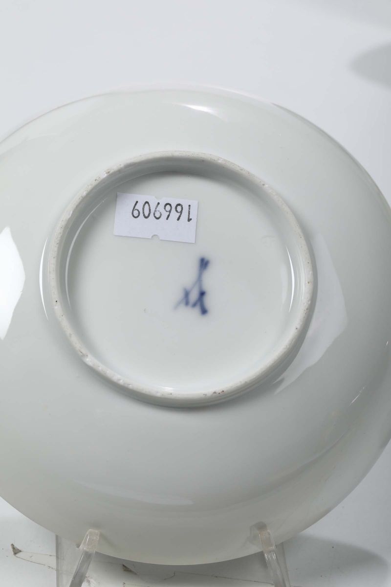 Due Rarissime Tazzine con Piattino Meissen, 1750 Circa