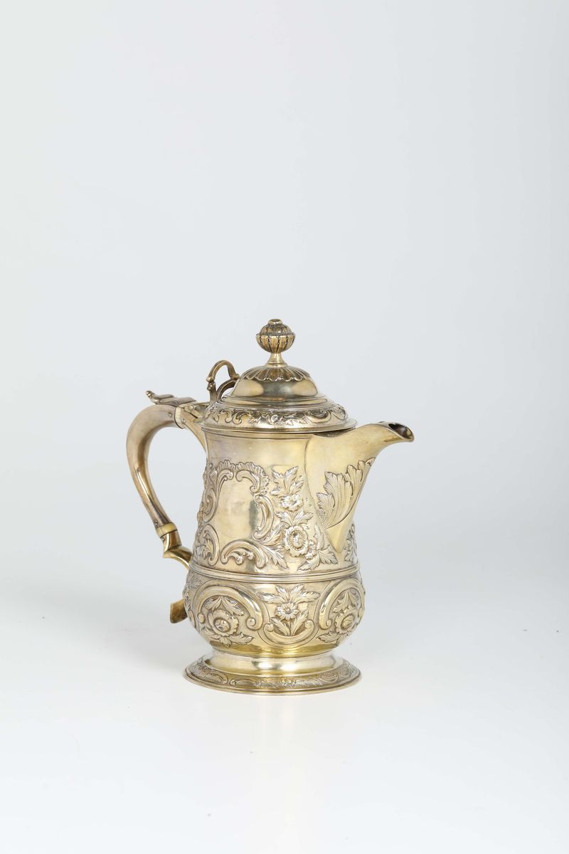 Tankard in Argento Sterling Dorato, Argentiere Sebastian & James Crespell, Londra 1772