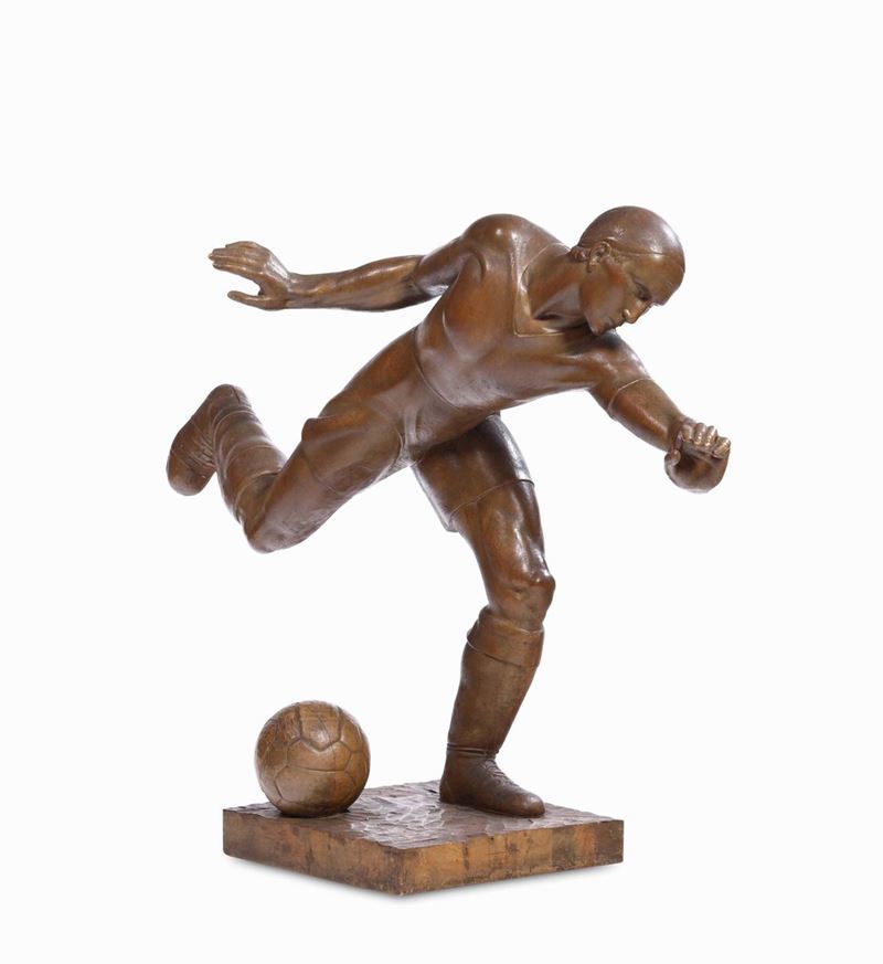 Giovanni Manzoni (1896-1970) Il calciatore, 1933  - Asta Lo Sport nell'Arte - Cambi Casa d'Aste