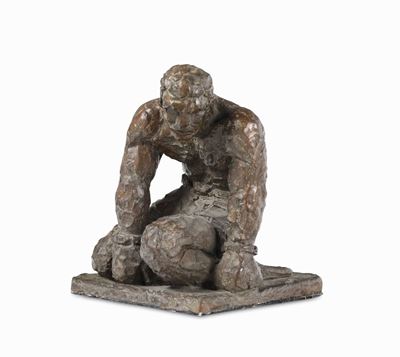 Milo Martin (1893-1970)pugile in Ginocchio