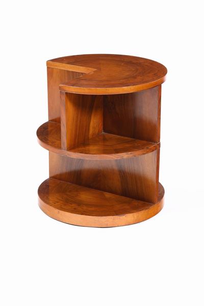 Etagere Circolare in Legno, Italia XX Secolo