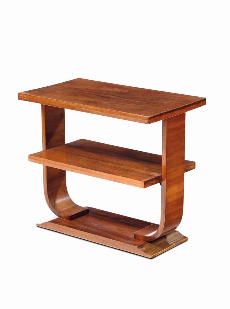 Etagere a tre ripiani in noce, Italia 1925 circa  - Auction Fine Art - Cambi Casa d'Aste