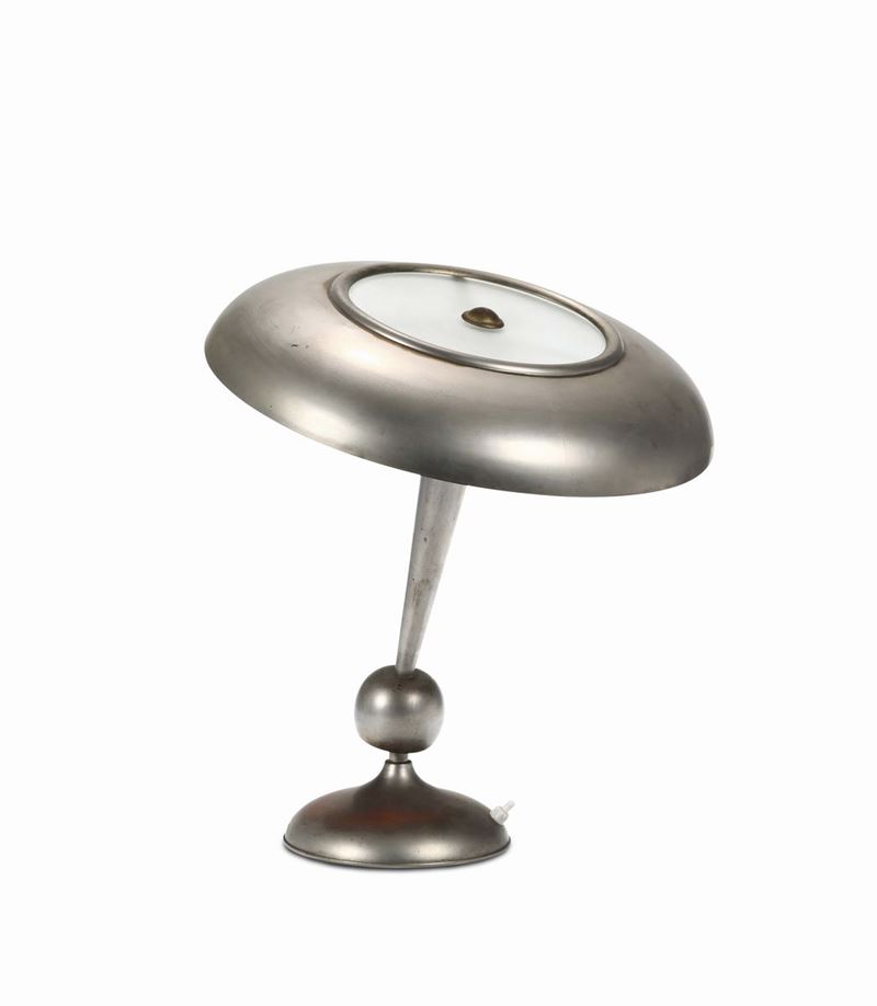 Lampada da tavolo in alluminio, Italia XX secolo  - Asta Antiquariato - Cambi Casa d'Aste